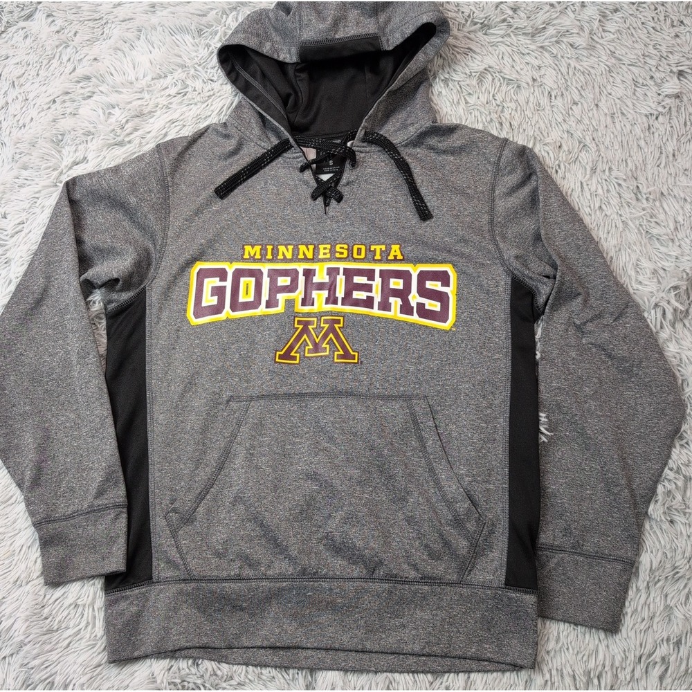 Minnesota Golden Gophers Sweatshirt Mens S Gray Hoodie University Hockey